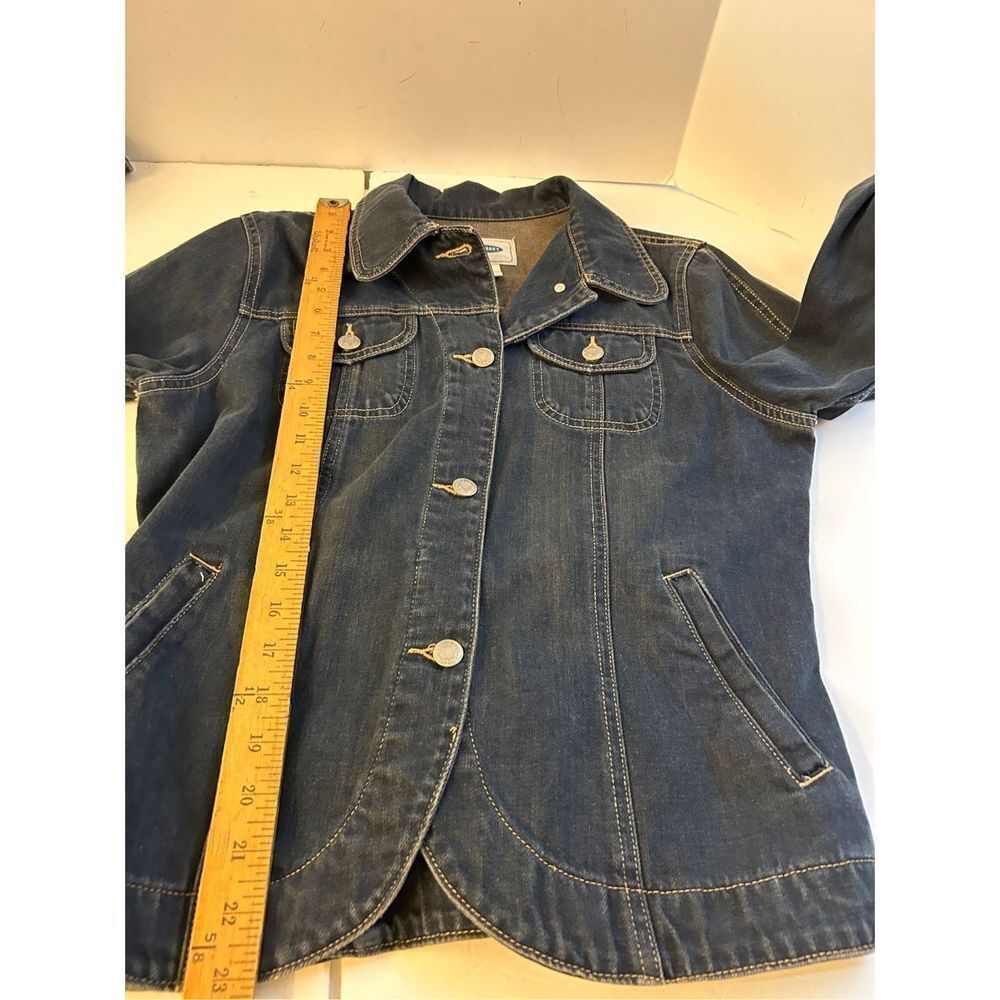 Old navy jean denim jacket womens large‎ hand painted Asian symbol rn#54023 - Picture 6 of 6
